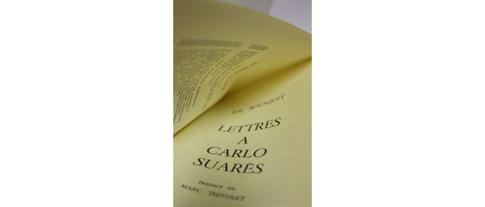 BOUSQUET : Lettres à Carlo Suarès - Edition Originale - Edition-Originale.com