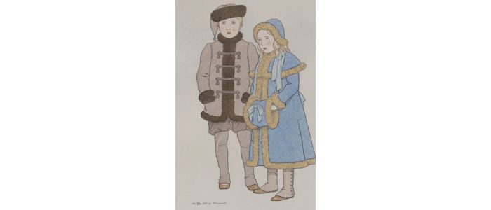 Claude et sa soeur. Pelisse et Douillette (pl.10, La Gazette du Bon ton, 1912-1913 n°2) - Edition Originale - Edition-Originale.com