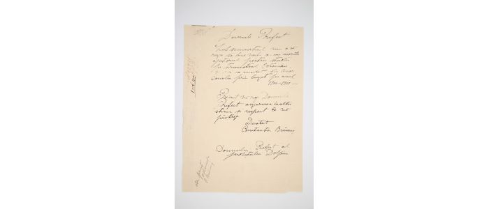 BRANCUSI : Deux lettres autographes signées adressées au Préfet du département de Dolj - Signed book, First edition - Edition-Originale.com