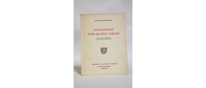 BRANDICOURT : Humourons pour les petits oiseaux - Signed book, First edition - Edition-Originale.com
