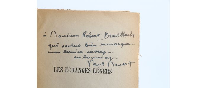 BRASILLACH : Les Echanges légers - Signiert, Erste Ausgabe - Edition-Originale.com