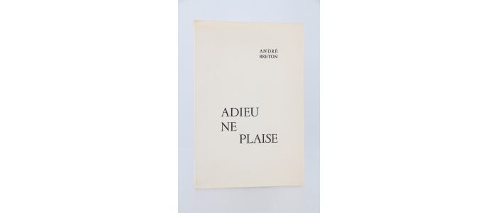 BRETON : Adieu ne plaise - Edition Originale - Edition-Originale.com