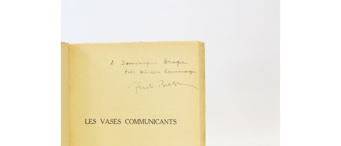BRETON : Les vases communicants - Autographe, Edition Originale - Edition-Originale.com
