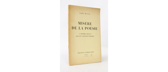 BRETON : Misère de la poésie - Erste Ausgabe - Edition-Originale.com