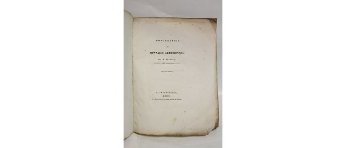 BROSSET : Monographie des monnaies arméniennes - First edition - Edition-Originale.com