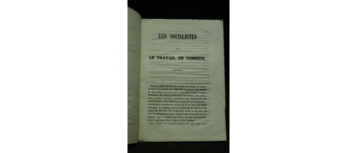 BUGEAUD D'ISLY : Les socialistes et le travail en commun - Prima edizione - Edition-Originale.com