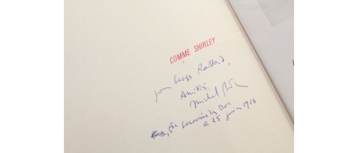 BUTOR : Comme Shirley - Signed book, First edition - Edition-Originale.com