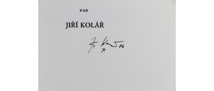 BUTOR : Jiri Kolar l'oeil de Prague suivi de La Prague de Kafka et de réponses par Jiri Kolar - Signiert, Erste Ausgabe - Edition-Originale.com