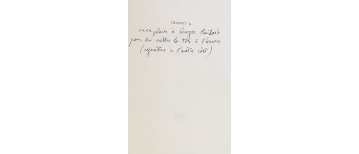 BUTOR : Transit A. - Transit B - Libro autografato, Prima edizione - Edition-Originale.com