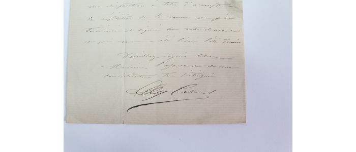 CABANEL : Lettre autographe signée à propos de son plus célèbre tableau : la Naissance de Vénus - Signed book, First edition - Edition-Originale.com