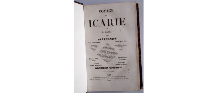 CABET : Voyage en Icarie - Edition-Originale.com