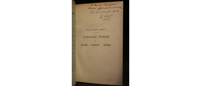 CADEAC : Pathologie interne : bouche-pharynx-estomac - Libro autografato - Edition-Originale.com