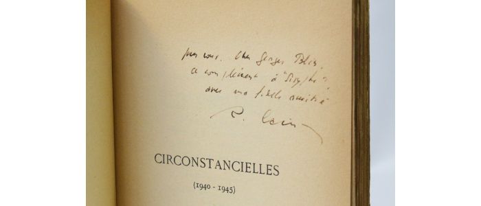 CAILLOIS : Circonstancielles 1940-1945 - Signed book, First edition - Edition-Originale.com