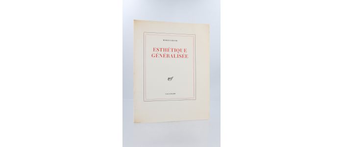 CAILLOIS : Esthétique généralisée - Erste Ausgabe - Edition-Originale.com