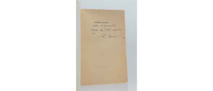 CAILLOIS : Ponce Pilate - Signed book, First edition - Edition-Originale.com