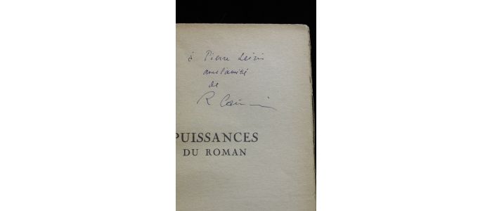 CAILLOIS : Puissances du roman - Signiert, Erste Ausgabe - Edition-Originale.com