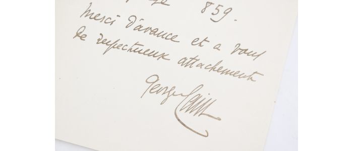 CAIN : Lettre autographe datée et signée concernant un don de trois tableaux fait au musée Carnavalet  - Signiert, Erste Ausgabe - Edition-Originale.com