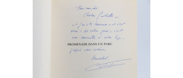 CALAFERTE : Promenade dans un parc - Signed book, First edition - Edition-Originale.com