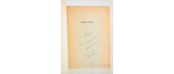 CALVINO : Temps zéro - Libro autografato, Prima edizione - Edition-Originale.com
