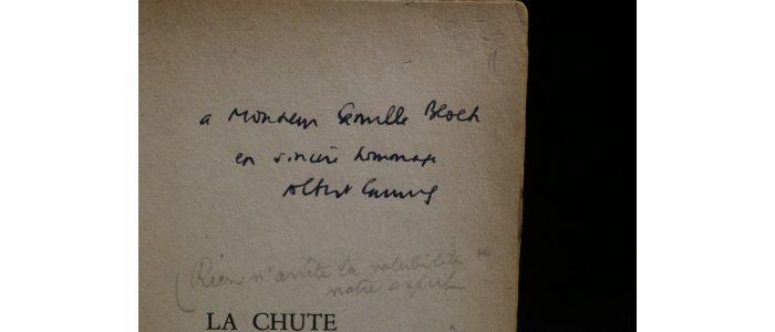 CAMUS : La chute - Libro autografato, Prima edizione - Edition-Originale.com