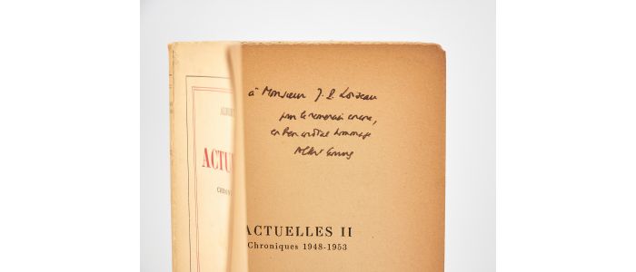 CAMUS : Actuelles II - Chroniques 1948-1953 - Libro autografato, Prima edizione - Edition-Originale.com