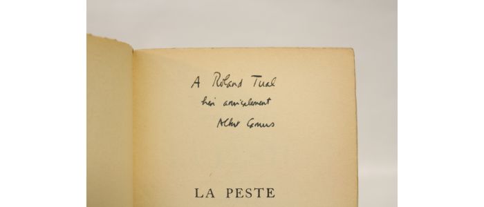 CAMUS : La peste - Signiert, Erste Ausgabe - Edition-Originale.com
