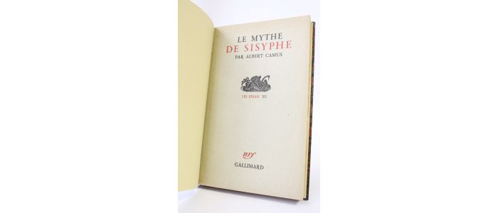 CAMUS : Le mythe de Sisyphe - Edition Originale - Edition-Originale.com