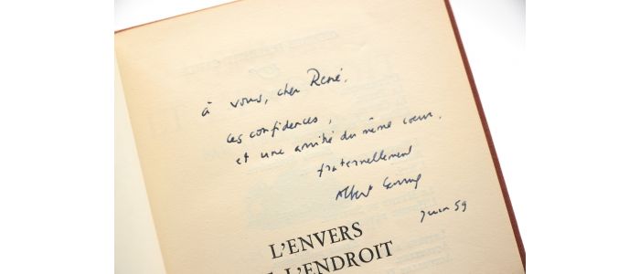 CAMUS : L'envers et l'endroit - Autographe - Edition-Originale.com