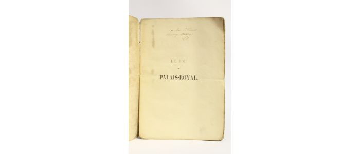CANTAGREL : Le fou du Palais-Royal - Signiert, Erste Ausgabe - Edition-Originale.com