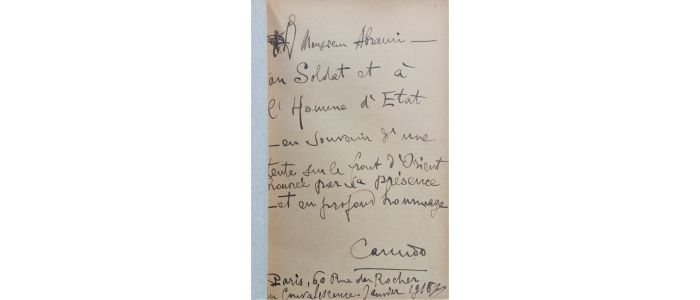 CANUDO : Combats d'orient - Dardanelles - Salonique (1915-1916) - Autographe, Edition Originale - Edition-Originale.com