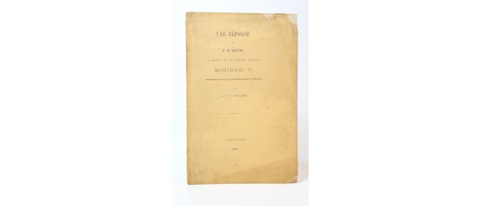 CAPOLEONE : Une réponse à M. de Kératry à propos de son ouvrage intitulé : Mourad V, prince-sultan-prisonnier d'état - First edition - Edition-Originale.com