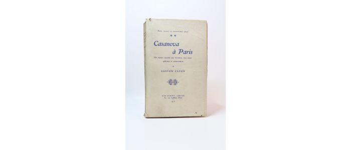 CAPON : Casanova à Paris - Edition Originale - Edition-Originale.com