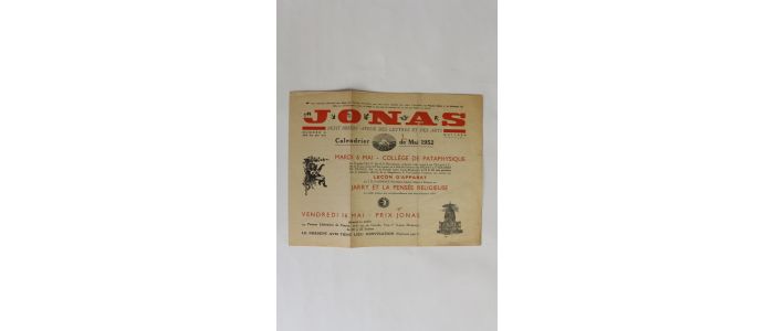 CARADEC : Jonas : petit observateur des lettres et des arts, N°4  - Erste Ausgabe - Edition-Originale.com