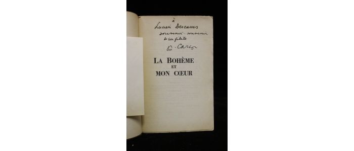 CARCO : La Bohême et mon coeur - Signed book - Edition-Originale.com