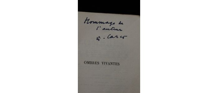 CARCO : Ombres vivantes - Autographe, Edition Originale - Edition-Originale.com