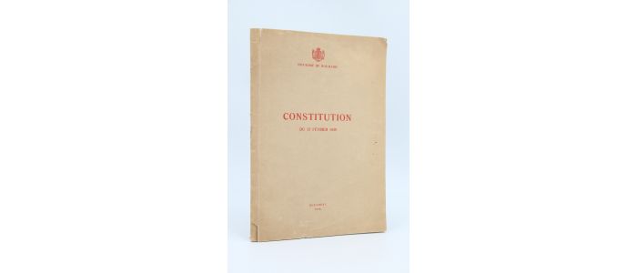 CAROL II DE ROUMANIE : Royaume de Roumanie - Constitution du 27 Février 1938 - Prima edizione - Edition-Originale.com