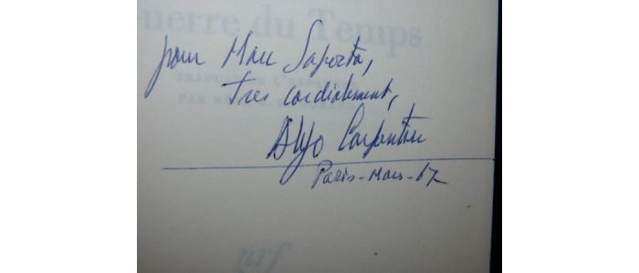 CARPENTIER : Guerre du temps - Libro autografato, Prima edizione - Edition-Originale.com