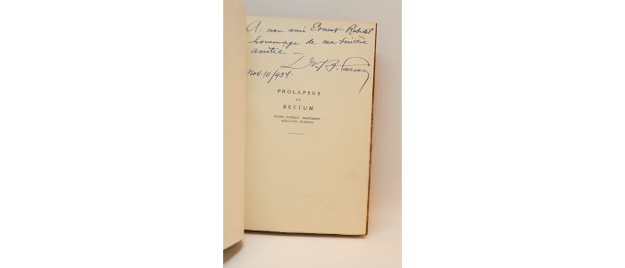CARRASCO : Prolapsus du rectum - Signed book, First edition - Edition-Originale.com