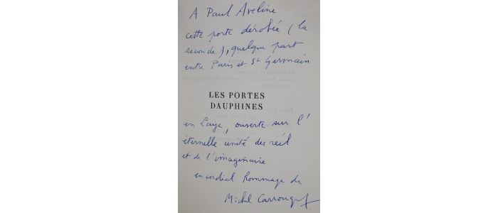 CARROUGES : Les portes dauphines - Signed book, First edition - Edition-Originale.com