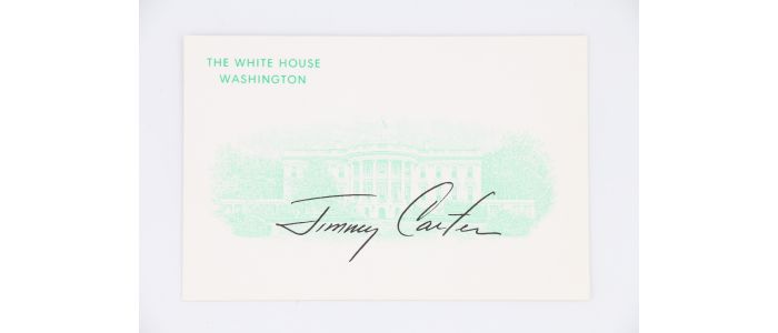 CARTER : Carte de Visite imprimée de Jimmy Carter alors 39ème Président des Etats-unis - Edition Originale - Edition-Originale.com