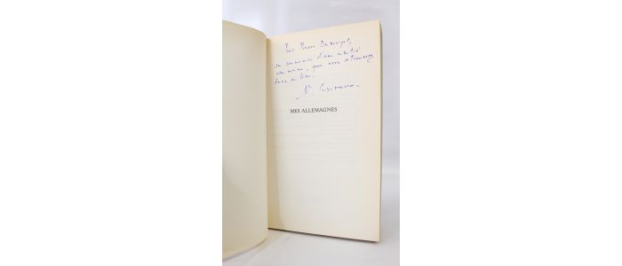 CASANOVA : Mes Allemagnes - Signed book, First edition - Edition-Originale.com