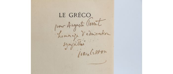 CASSOU : Le Gréco - Autographe, Edition Originale - Edition-Originale.com