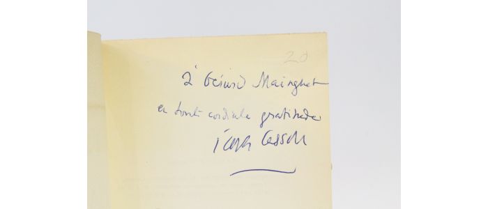 CASSOU : Le livre de Lazare - Autographe, Edition Originale - Edition-Originale.com