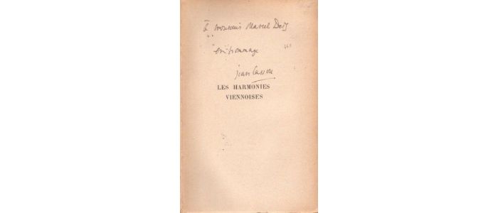 CASSOU : Les harmonies viennoises - Signiert, Erste Ausgabe - Edition-Originale.com