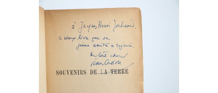 CASSOU : Souvenirs de la Terre - Signed book, First edition - Edition-Originale.com