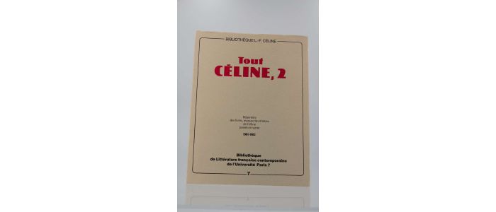 CELINE : Tout Céline 2 - Prima edizione - Edition-Originale.com