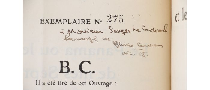 CENDRARS : Le Panama ou les Aventures de mes Sept Oncles - Libro autografato, Prima edizione - Edition-Originale.com