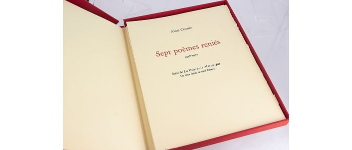 CESAIRE : Sept poèmes reniés 1948-1950 suivis de La voix de la Martinique - First edition - Edition-Originale.com