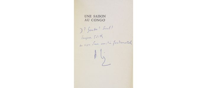 CESAIRE : Une saison au Congo - Autographe, Edition Originale - Edition-Originale.com