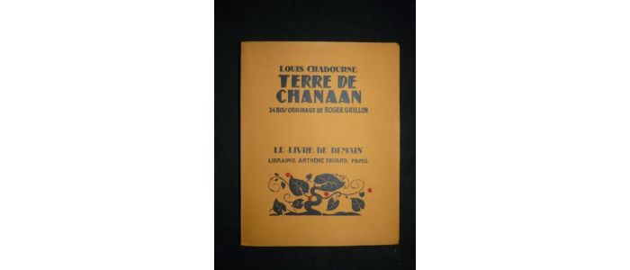 CHADOURNE : Terre de Chanaan - Edition-Originale.com